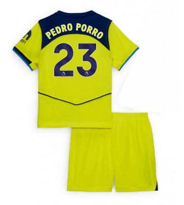 Tottenham Hotspur Pedro Porro #23 Tredjetrøje Børn 2025-26 Kortærmet (+ Korte bukser)